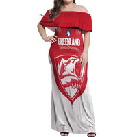 Custom Greenland Football Off Shoulder Maxi Dress Come On Polar-Bamserne