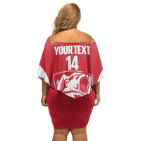 Custom Greenland Football Off Shoulder Short Dress Come On Polar-Bamserne