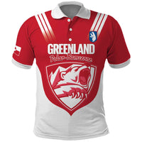 Custom Greenland Football Polo Shirt Come On Polar-Bamserne