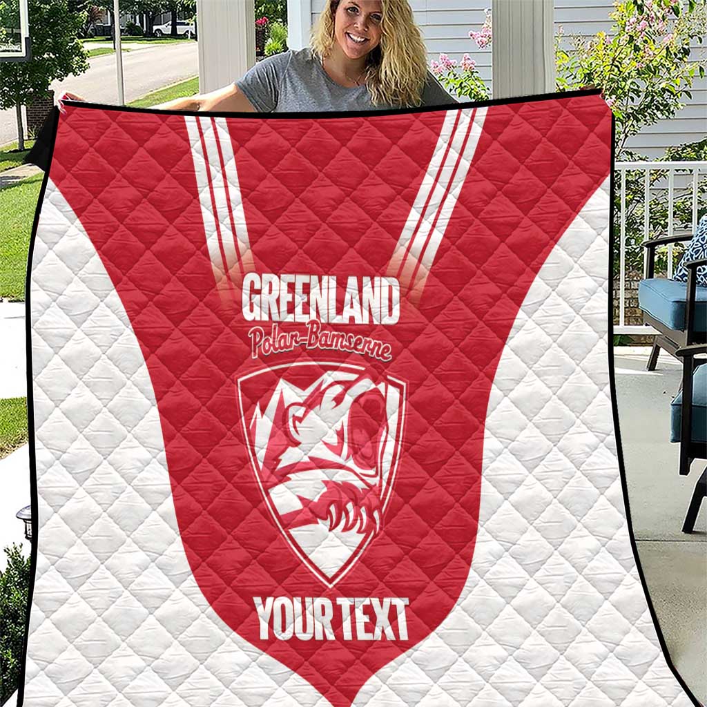 Custom Greenland Football Quilt Come On Polar-Bamserne
