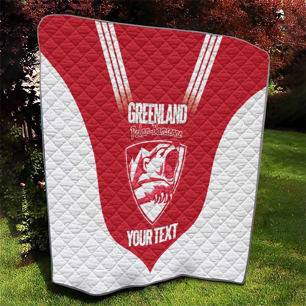 Custom Greenland Football Quilt Come On Polar-Bamserne