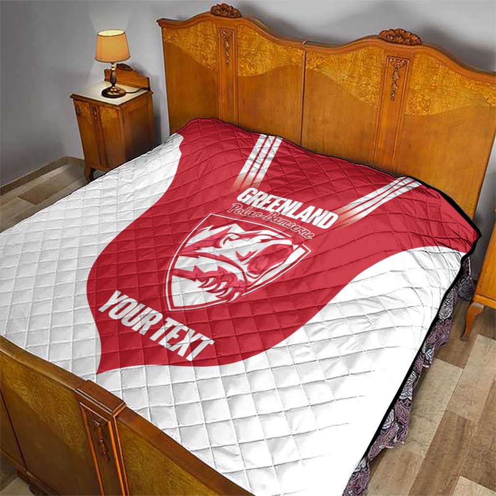Custom Greenland Football Quilt Come On Polar-Bamserne