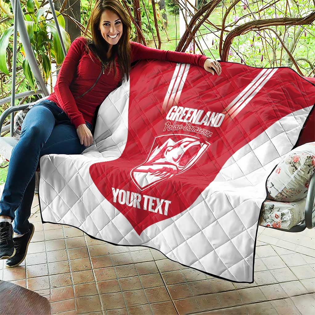 Custom Greenland Football Quilt Come On Polar-Bamserne