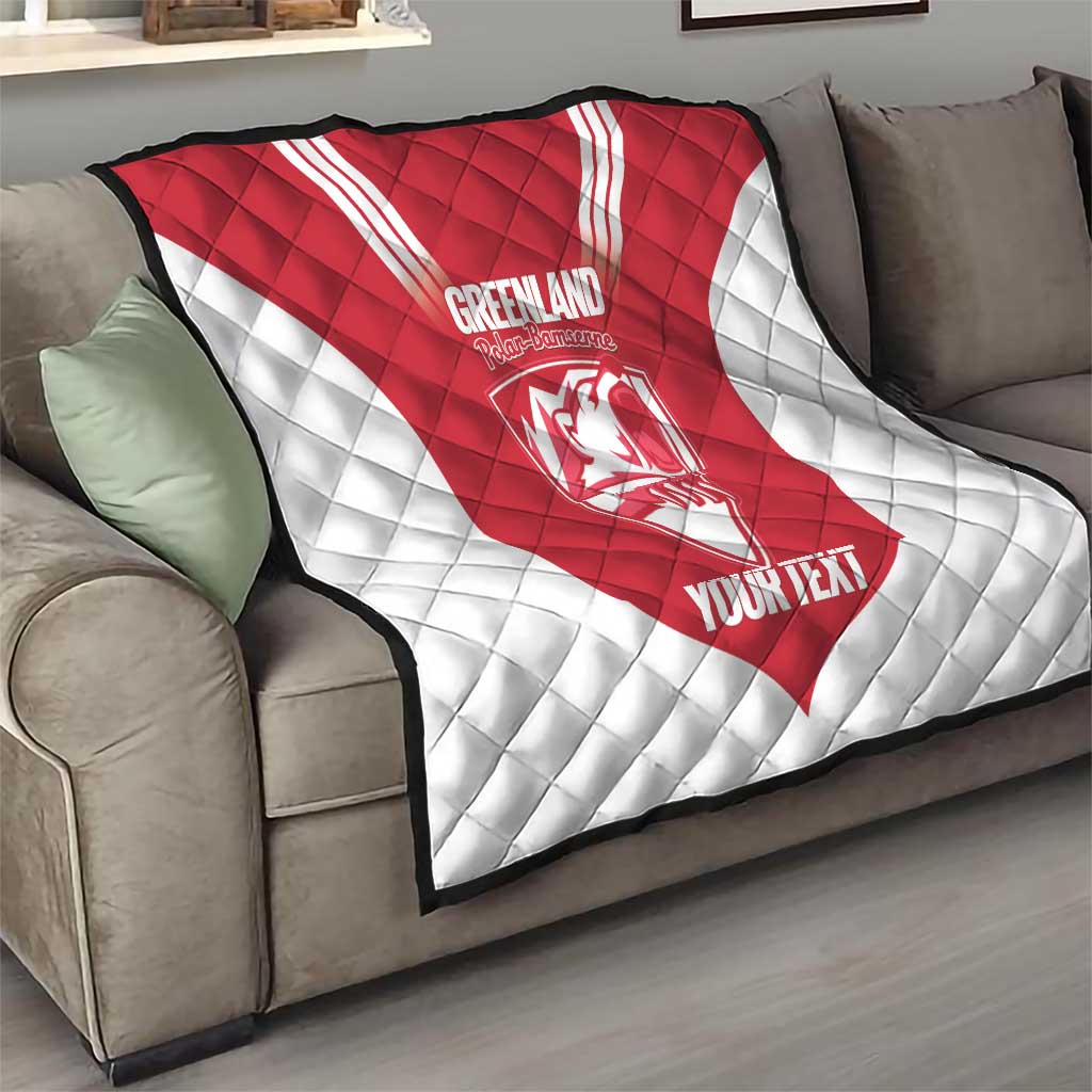 Custom Greenland Football Quilt Come On Polar-Bamserne