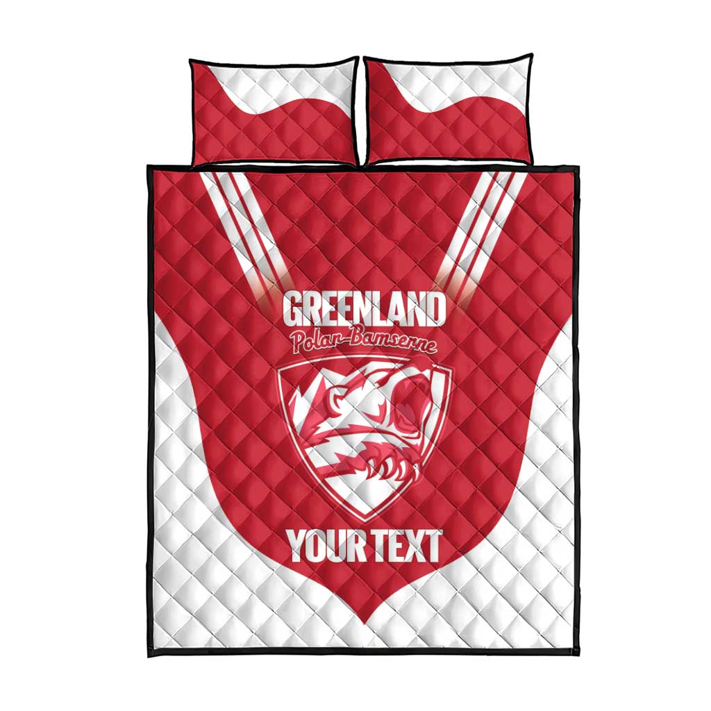 Custom Greenland Football Quilt Bed Set Come On Polar-Bamserne