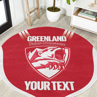 Custom Greenland Football Round Carpet Come On Polar-Bamserne