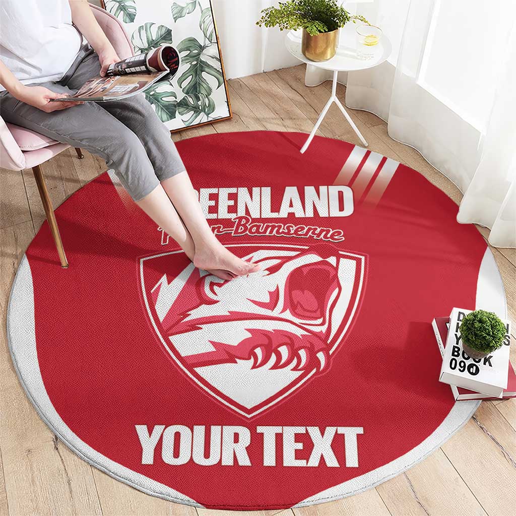 Custom Greenland Football Round Carpet Come On Polar-Bamserne