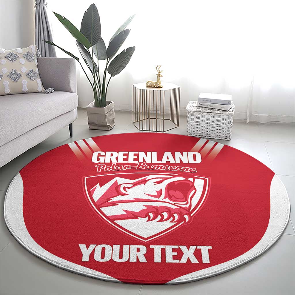 Custom Greenland Football Round Carpet Come On Polar-Bamserne