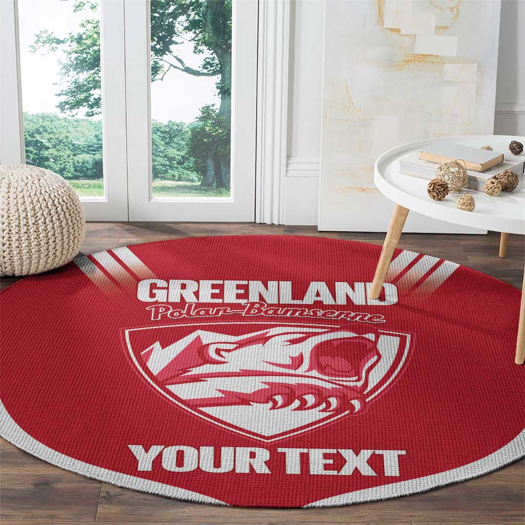 Custom Greenland Football Round Carpet Come On Polar-Bamserne