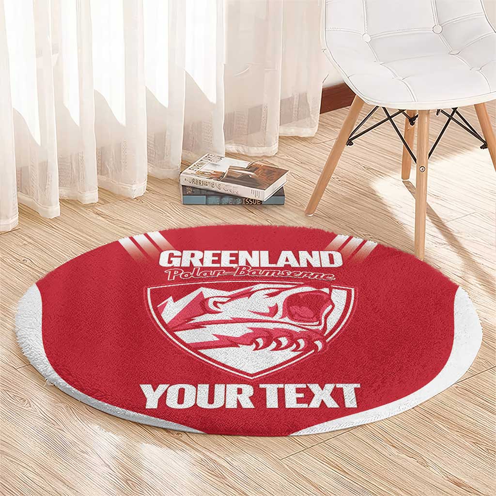 Custom Greenland Football Round Carpet Come On Polar-Bamserne