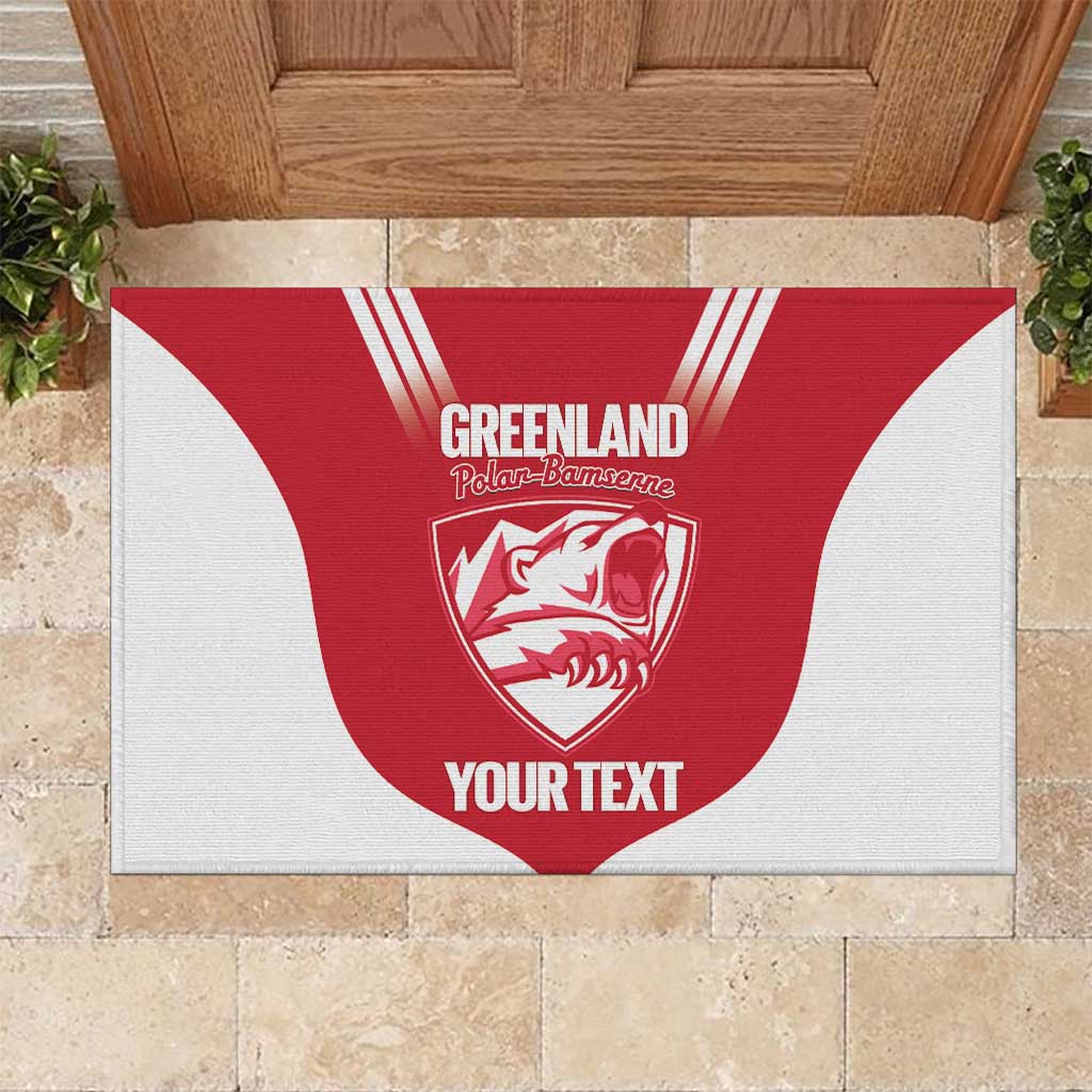 Custom Greenland Football Rubber Doormat Come On Polar-Bamserne