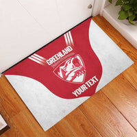 Custom Greenland Football Rubber Doormat Come On Polar-Bamserne
