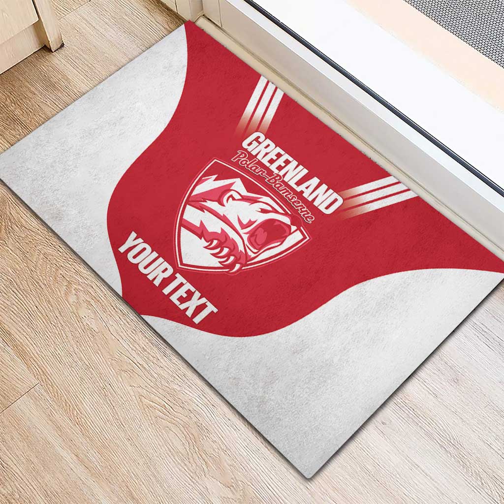 Custom Greenland Football Rubber Doormat Come On Polar-Bamserne