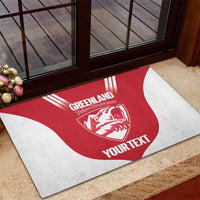 Custom Greenland Football Rubber Doormat Come On Polar-Bamserne