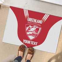 Custom Greenland Football Rubber Doormat Come On Polar-Bamserne
