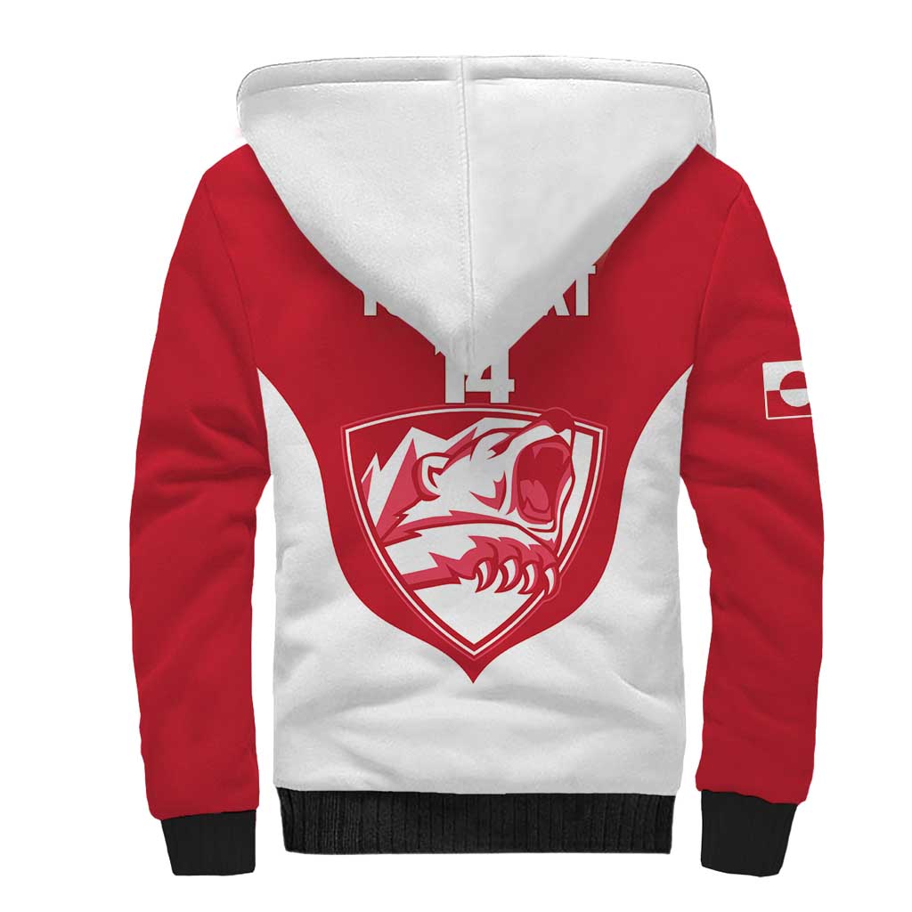 Custom Greenland Football Sherpa Hoodie Come On Polar-Bamserne