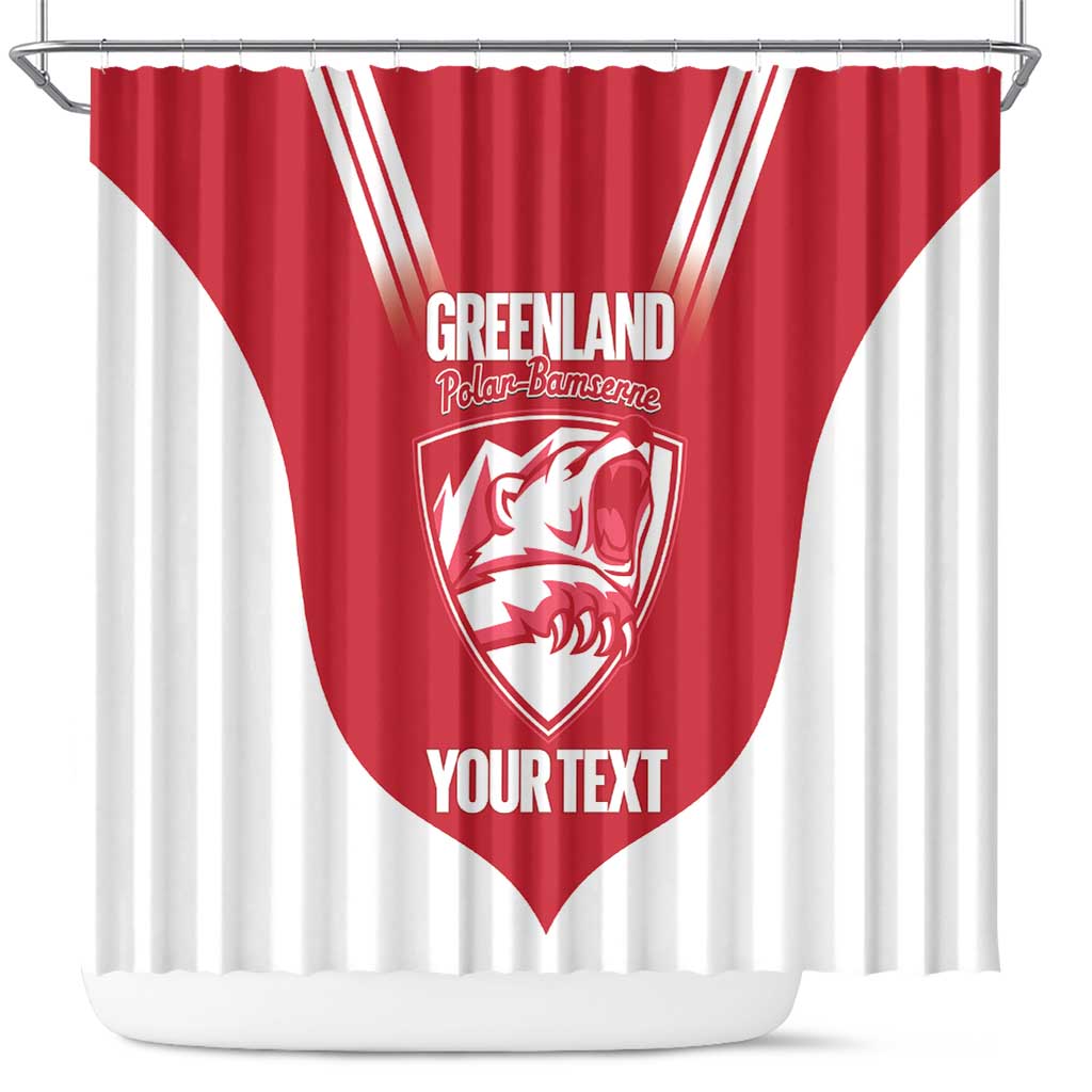 Custom Greenland Football Shower Curtain Come On Polar-Bamserne