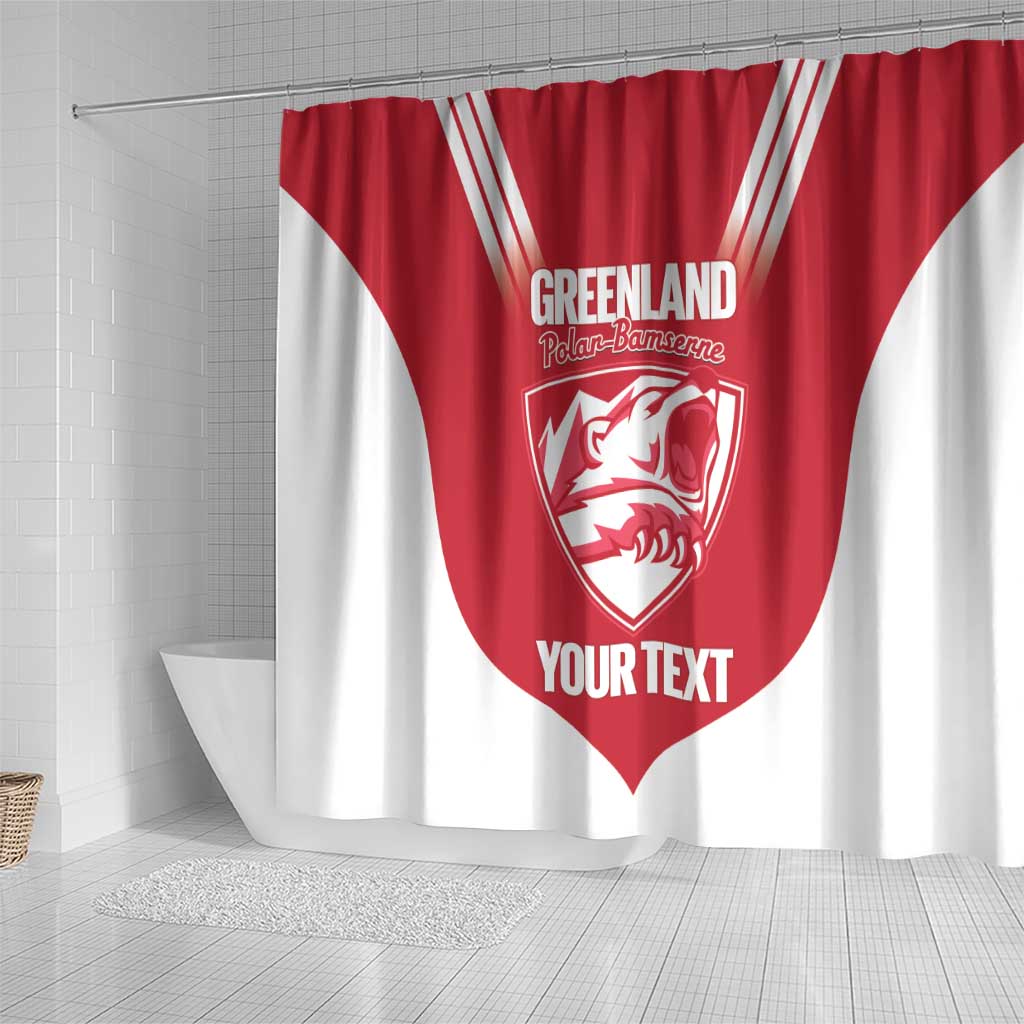 Custom Greenland Football Shower Curtain Come On Polar-Bamserne