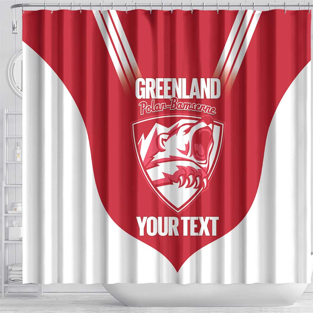 Custom Greenland Football Shower Curtain Come On Polar-Bamserne