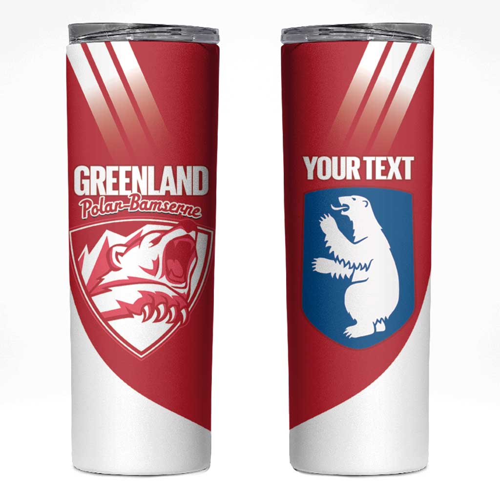 Custom Greenland Football Skinny Tumbler Come On Polar-Bamserne
