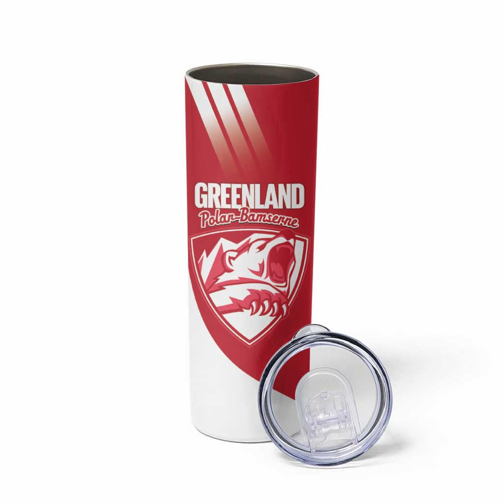 Custom Greenland Football Skinny Tumbler Come On Polar-Bamserne