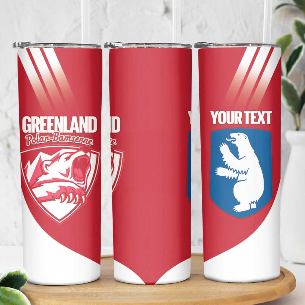 Custom Greenland Football Skinny Tumbler Come On Polar-Bamserne