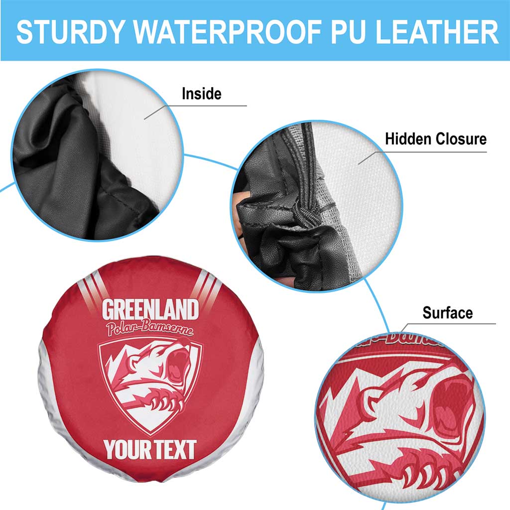 Custom Greenland Football Spare Tire Cover Come On Polar-Bamserne