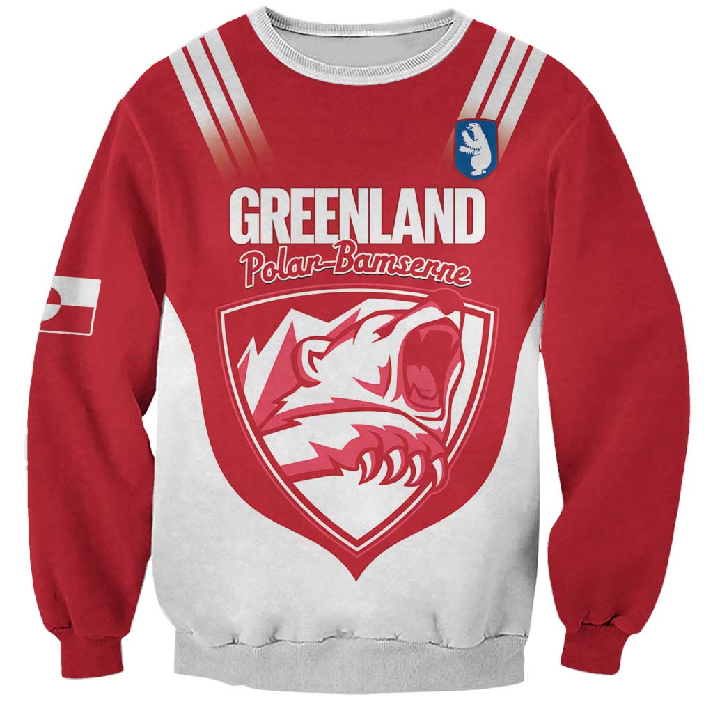 Custom Greenland Football Sweatshirt Come On Polar-Bamserne