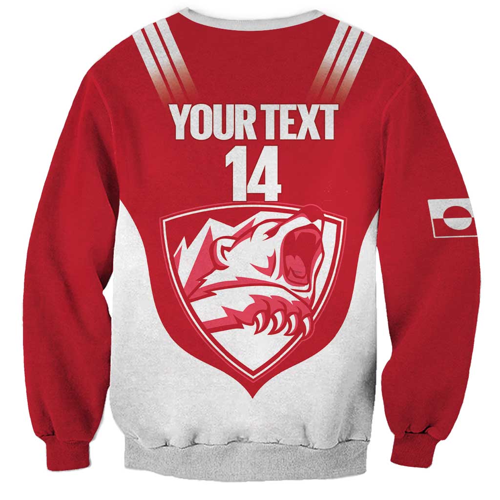 Custom Greenland Football Sweatshirt Come On Polar-Bamserne