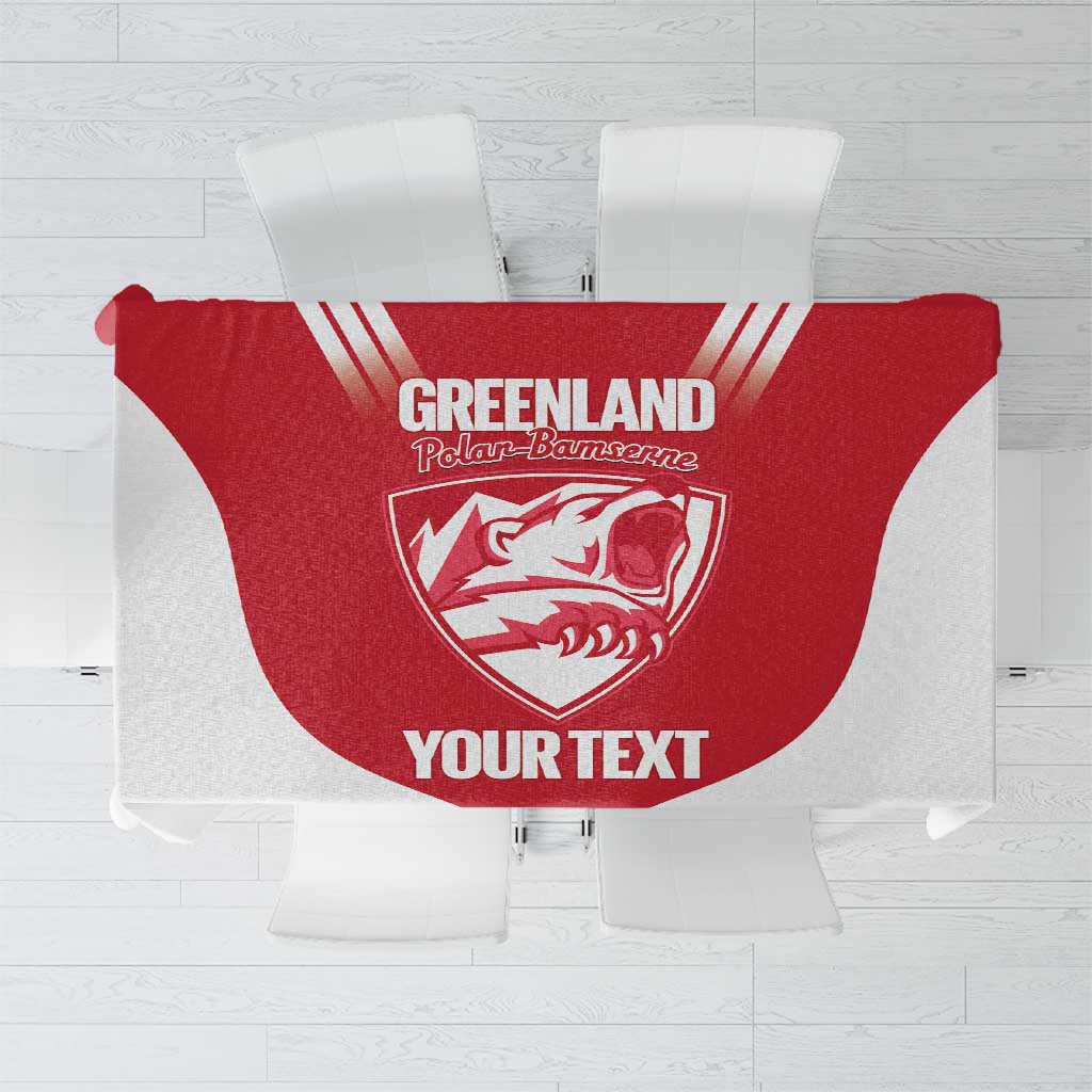 Custom Greenland Football Tablecloth Come On Polar-Bamserne