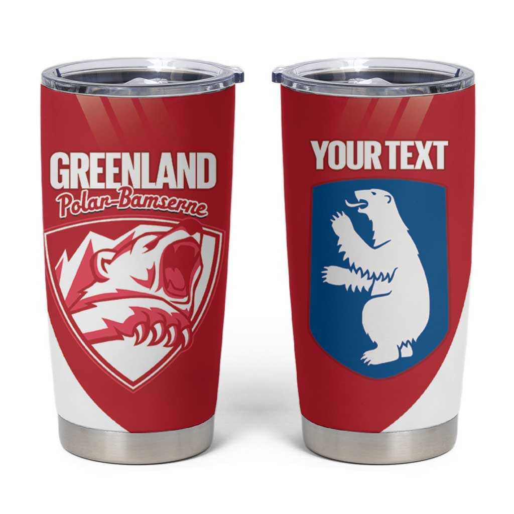 Custom Greenland Football Tumbler Cup Come On Polar-Bamserne