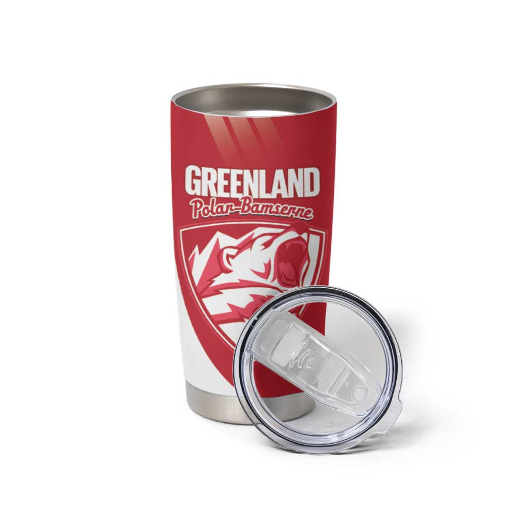 Custom Greenland Football Tumbler Cup Come On Polar-Bamserne