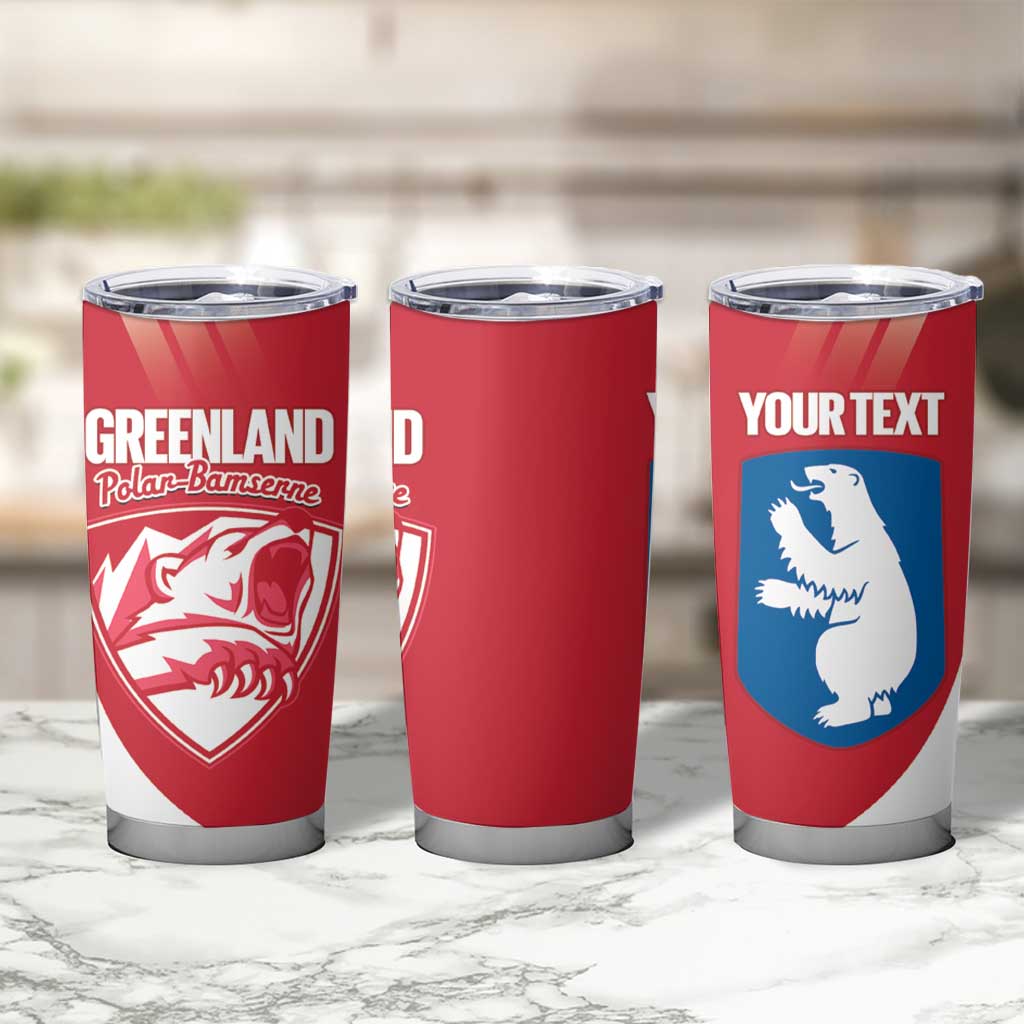 Custom Greenland Football Tumbler Cup Come On Polar-Bamserne