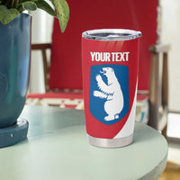 Custom Greenland Football Tumbler Cup Come On Polar-Bamserne