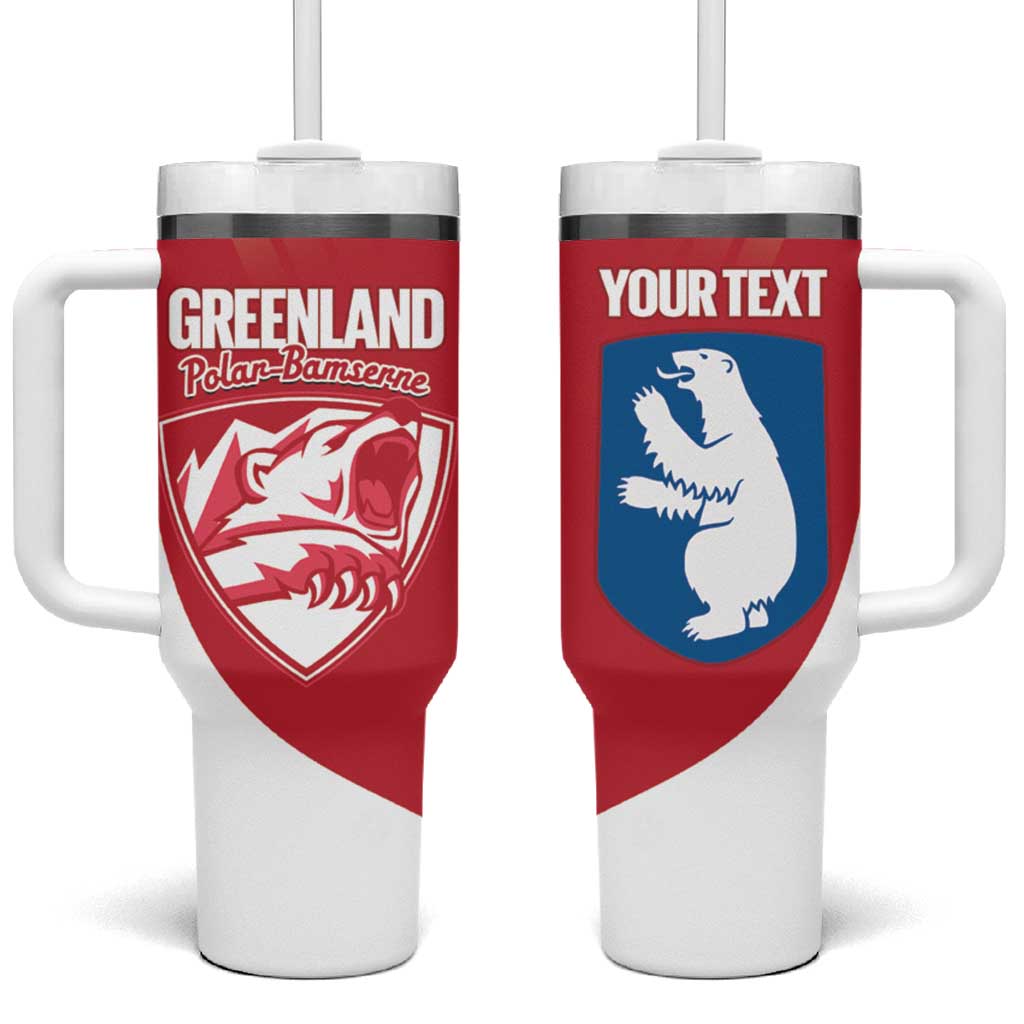 Custom Greenland Football Tumbler With Handle Come On Polar-Bamserne
