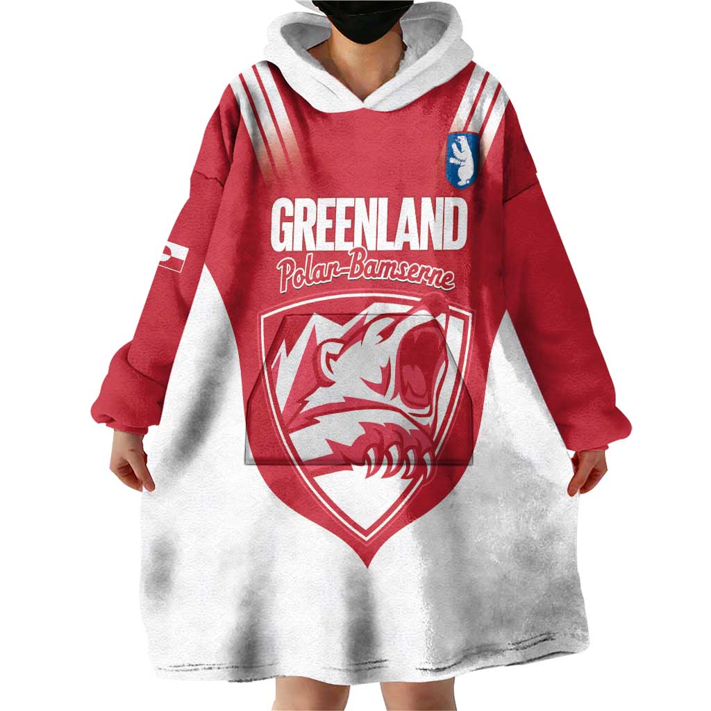 Custom Greenland Football Wearable Blanket Hoodie Come On Polar-Bamserne