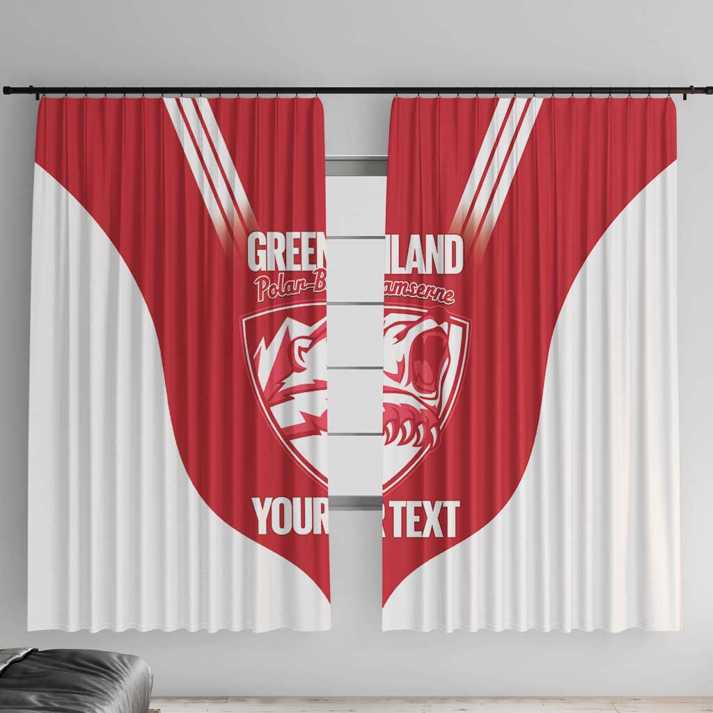 Custom Greenland Football Window Curtain Come On Polar-Bamserne