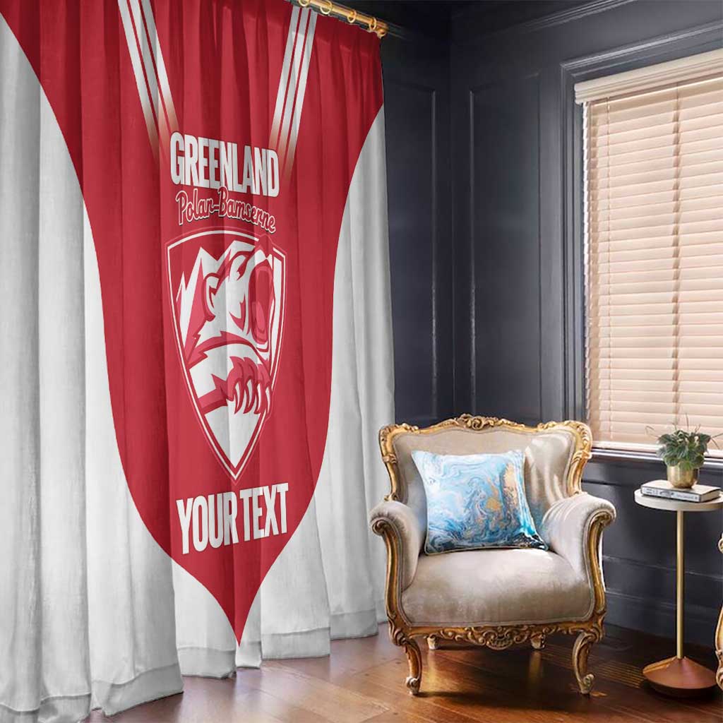 Custom Greenland Football Window Curtain Come On Polar-Bamserne