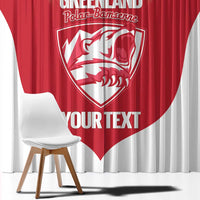 Custom Greenland Football Window Curtain Come On Polar-Bamserne