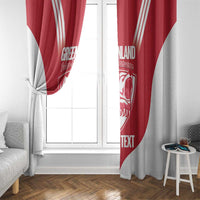 Custom Greenland Football Window Curtain Come On Polar-Bamserne
