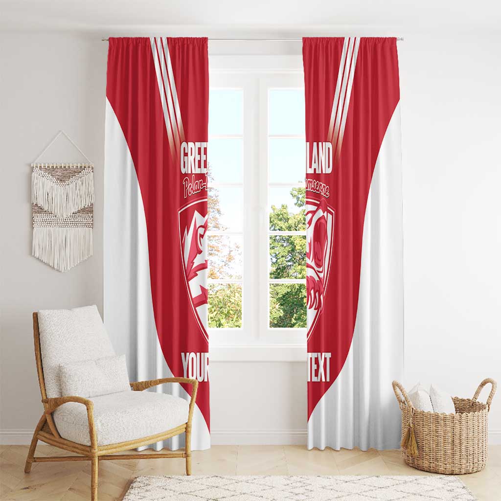 Custom Greenland Football Window Curtain Come On Polar-Bamserne