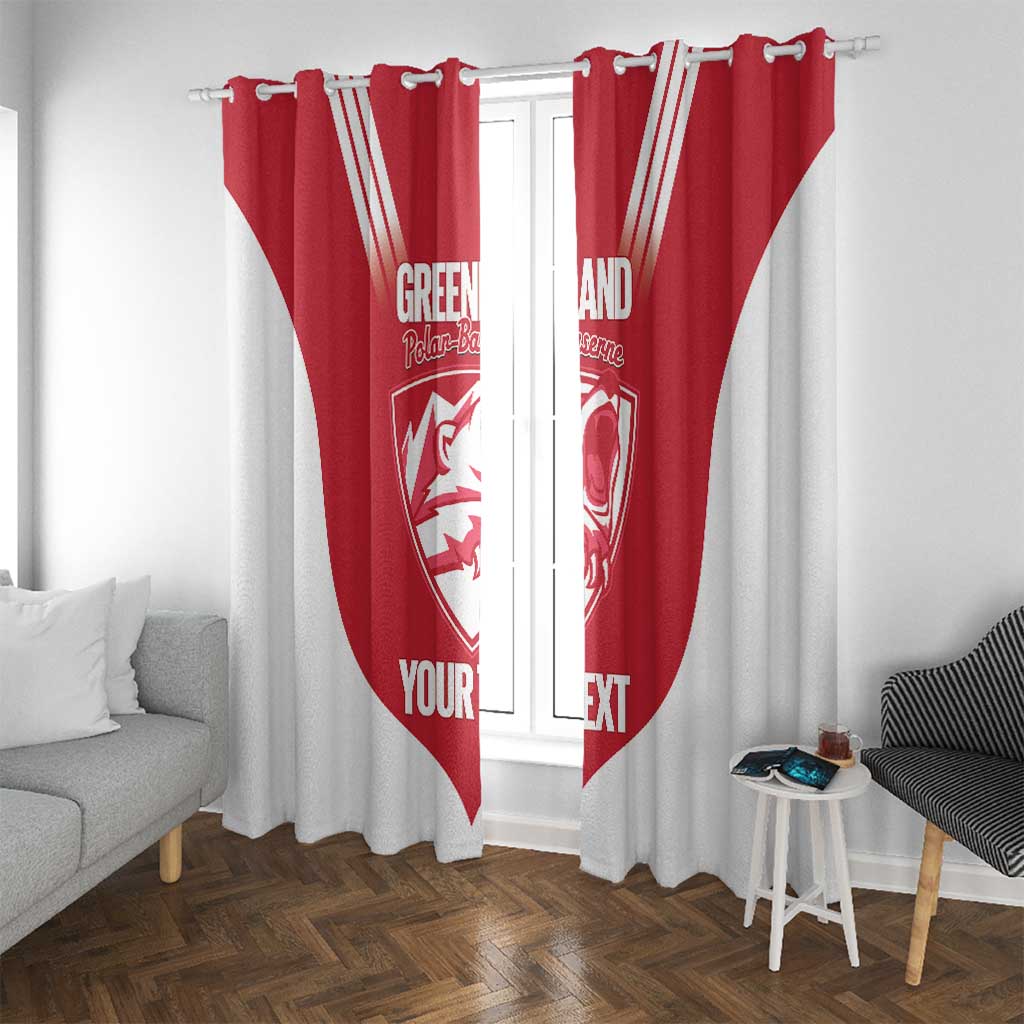Custom Greenland Football Window Curtain Come On Polar-Bamserne