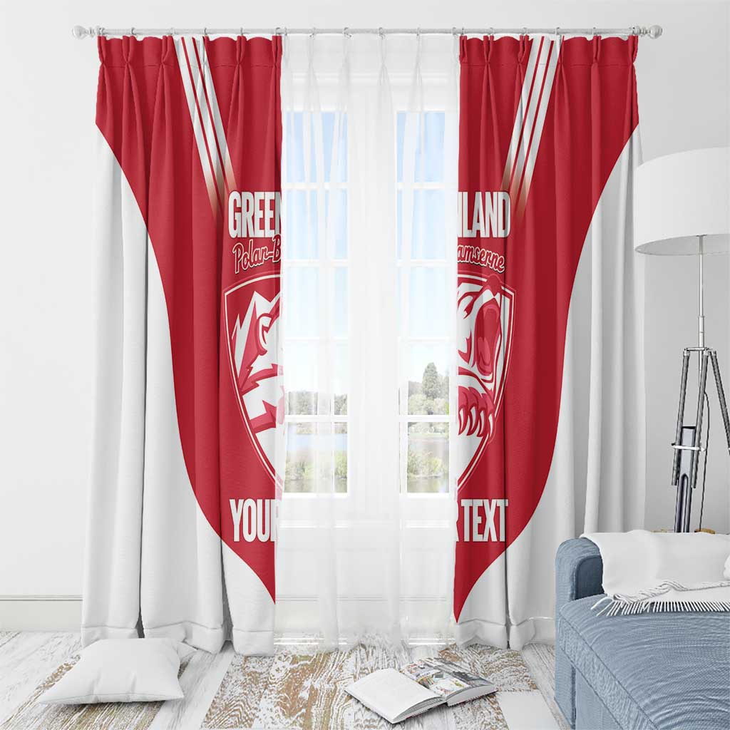 Custom Greenland Football Window Curtain Come On Polar-Bamserne