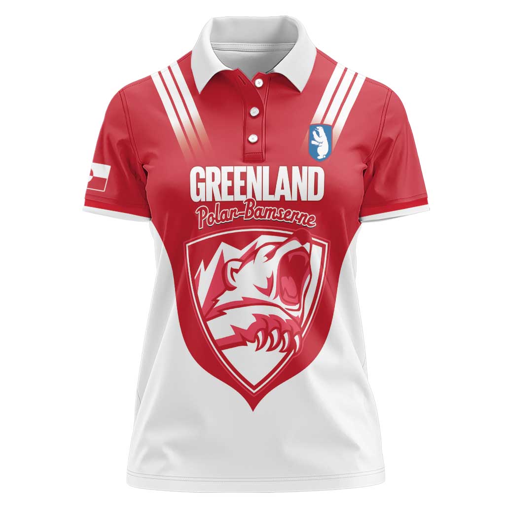 Custom Greenland Football Women Polo Shirt Come On Polar-Bamserne