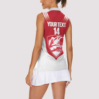 Custom Greenland Football Women Sleeveless Polo Shirt Come On Polar-Bamserne