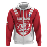 Custom Greenland Football Zip Hoodie Come On Polar-Bamserne