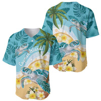 Cayman Islands Baseball Jersey Sea Turtle Plumeria Tropical Vibes