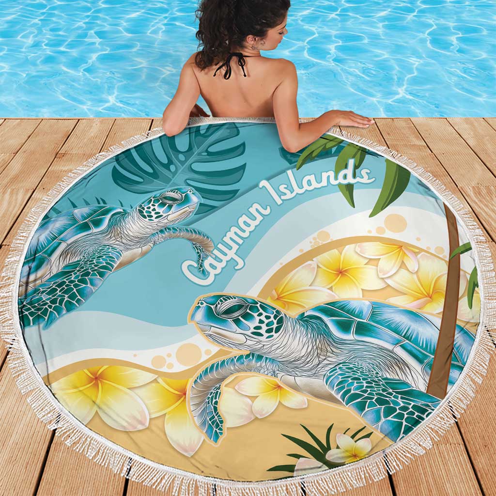 Cayman Islands Beach Blanket Sea Turtle Plumeria Tropical Vibes
