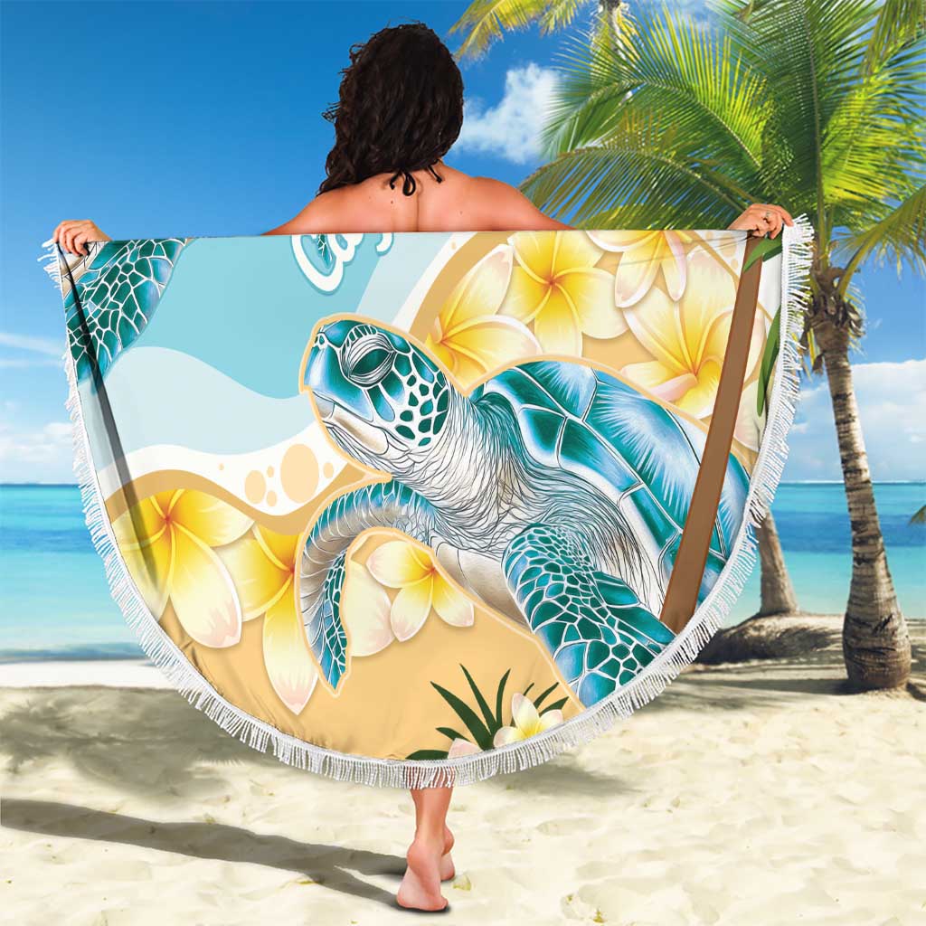 Cayman Islands Beach Blanket Sea Turtle Plumeria Tropical Vibes