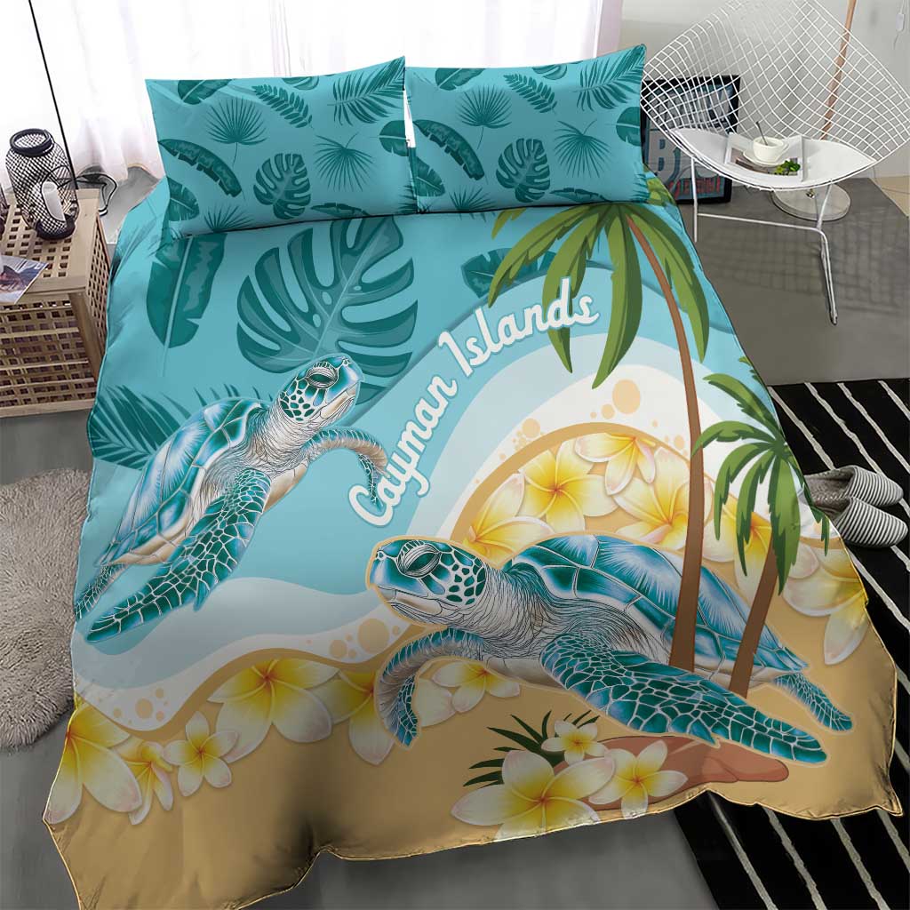 Cayman Islands Bedding Set Sea Turtle Plumeria Tropical Vibes
